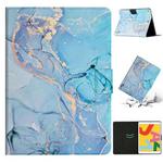 For iPad Pro 10.5 2019 / 10.2 Marble Pattern Smart Leather Tablet Case(Blue)