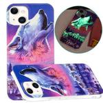 For iPhone 14 Plus Luminous TPU Soft Phone Case (Seven Wolves)