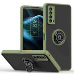 For TCL Stylus 5G Q Shadow 1 Series TPU + PC Phone Case with Ring Holder(Green)