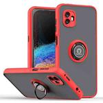 For Samsung Galaxy Xcover6 Pro Q Shadow 1 Series TPU + PC Phone Case with Ring Holder(Red)