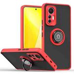 For Xiaomi 12 Lite Q Shadow 1 Series TPU + PC Phone Case with Ring Holder(Red)