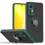 For Xiaomi 12 Lite Q Shadow 1 Series TPU + PC Phone Case with Ring Holder(Dark Green)