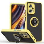 For Xiaomi Poco X4 GT Q Shadow 1 Series TPU + PC Phone Case with Ring Holder(Yellow)