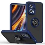 For Xiaomi Poco X4 GT Q Shadow 1 Series TPU + PC Phone Case with Ring Holder(Royal Blue)