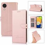 For Samsung Galaxy A03 Core Cross Texture Horizontal Flip Leather Phone Case(Pink)