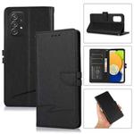 For Samsung Galaxy A32 Cross Texture Horizontal Flip Leather Phone Case(Black)