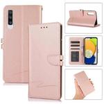 For Samsung Galaxy A50 Cross Texture Horizontal Flip Leather Phone Case(Pink)