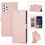 For Samsung Galaxy A72 5G Cross Texture Horizontal Flip Leather Phone Case(Pink)