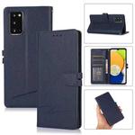 For Samsung Galaxy Note20 Cross Texture Horizontal Flip Leather Phone Case(Dark Blue)