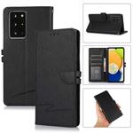 For Samsung Galaxy Note20 Ultra Cross Texture Horizontal Flip Leather Phone Case(Black)