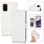 For Samsung Galaxy S20+ Cross Texture Horizontal Flip Leather Phone Case(White)