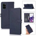 For Samsung Galaxy S20+ Cross Texture Horizontal Flip Leather Phone Case(Dark Blue)