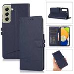 For Samsung Galaxy S21 FE 5G Cross Texture Horizontal Flip Leather Phone Case(Dark Blue)