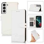 For Samsung Galaxy S22 5G Cross Texture Horizontal Flip Leather Phone Case(White)