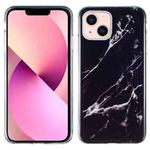 For iPhone 14 IMD Marble TPU Phone Case (Black)