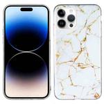 For iPhone 14 Pro IMD Marble TPU Phone Case(White)