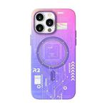 For iPhone 13 Pro Max Luminous Magsafe Magnetic Phone Case (Pink Purple)