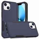 For iPhone 14 Soft TPU Hard PC Phone Case (Dark Blue)