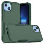 For iPhone 14 Plus Soft TPU Hard PC Phone Case (Dark Green)