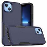 For iPhone 14 Plus Soft TPU Hard PC Phone Case (Dark Blue)