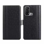 For OPPO Reno5 A Ostrich Texture Flip Leather Phone Case(Black)