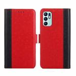 For OPPO Reno6 4G Ostrich Texture Flip Leather Phone Case(Red)