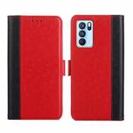 For OPPO Reno6 Pro 5G Ostrich Texture Flip Leather Phone Case(Red)