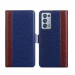 For OPPO Reno6 Pro+ 5G Ostrich Texture Flip Leather Phone Case(Blue)