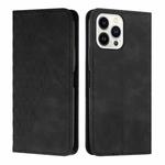 For iPhone 14 Pro Diamond Pattern Splicing Skin Feel Magnetic Phone Case(Black)
