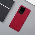 For Galaxy S20 Ultra/S20 Ultra 5G NILLKIN QIN Series Crazy Horse Texture Horizontal Flip Leather Case with Card Slot(Red)