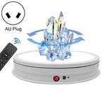 42cm LED Light Electric Rotating Display Stand Turntable, Power Plug:AU Plug(White)