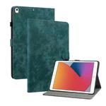 Tiger Pattern PU Tablet Case With Sleep / Wake-up Function For iPad 9.7 2017/2018/2019/2020(Dark Green)