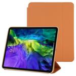 For iPad Pro 11 2022 / 2021 / 2020 3-fold Horizontal Flip Smart Leather Tablet Case with Sleep / Wake-up Function & Holder(Orange)