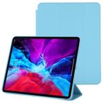 For iPad Pro 12.9 inch (2020/2021) 3-fold Horizontal Flip Smart Leather Tablet Case with Sleep / Wake-up Function & Holder(Blue)