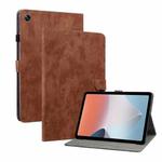 For OPPO Pad Air Tiger Pattern PU Tablet Case(Brown)