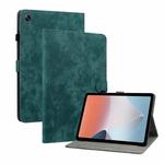 For OPPO Pad Air Tiger Pattern PU Tablet Case(Dark Green)