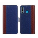 For Infinix Hot 8 / Hot 8 Lite / Tecno Camon 12 Ostrich Texture Flip Leather Phone Case(Blue)