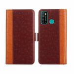For Infinix Hot 9 / Note 7 Lite Ostrich Texture Flip Leather Phone Case(Brown)