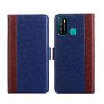 For Infinix Hot 9 / Note 7 Lite Ostrich Texture Flip Leather Phone Case(Blue)