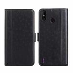 For Infinix Smart 4 Ostrich Texture Flip Leather Phone Case(Black)