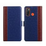 For Tecno Camon 15 / Camon 15 Air / Spark 5 / Spark 5 Pro Ostrich Texture Flip Leather Phone Case(Blue)