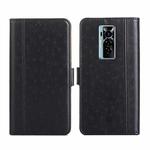For Tecno Phantom X Ostrich Texture Flip Leather Phone Case(Black)