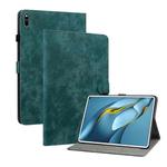 For Huawei MatePad Pro 10.8 2021/2018 Tiger Pattern PU Tablet Case(Dark Green)