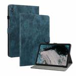 For Nokia T20 10.4 2021 Tiger Pattern PU Tablet Case(Dark Blue)