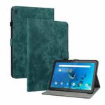 For Lenovo Tab M10/Tab M10 HD Tiger Pattern PU Tablet Case(Dark Green)