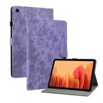 For Samsung Galaxy Tab A7 10.4 2020 Tiger Pattern PU Tablet Case With Sleep / Wake-up Function(Purple)