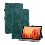 For Samsung Galaxy Tab A7 10.4 2020 Tiger Pattern PU Tablet Case With Sleep / Wake-up Function(Dark Green)