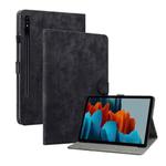 For Samsung Galaxy Tab S7/Tab S8 Tiger Pattern Flip Leather Tablet Case(Black)