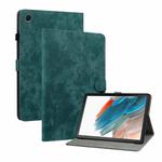 For Samsung Galaxy Tab А8 10.5 Wifi/LTE Tiger Pattern PU Tablet Case With Sleep / Wake-up Function(Dark Green)