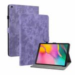 For Samsung Galaxy Tab A 10.1 2019 Tiger Pattern PU Tablet Case(Purple)